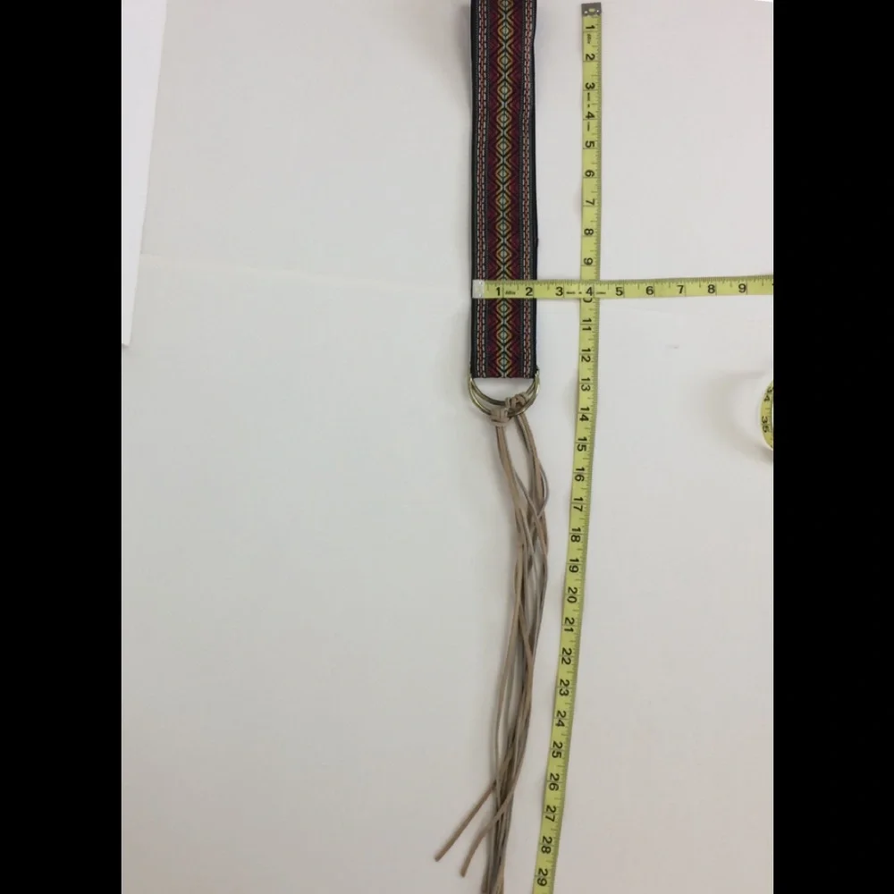 Handmade Boho Ribbon belt with suede ties